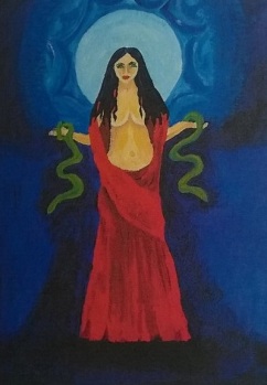 snake-woman-with-full-moon