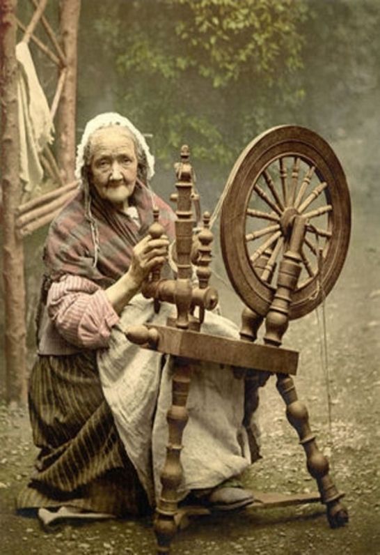 grandmother-on-spinning-wheel